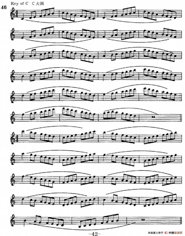 萨克斯演奏教程第一节（大调音阶-守调变奏P41—55）