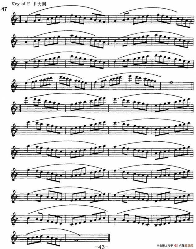 萨克斯演奏教程第一节（大调音阶-守调变奏P41—55）