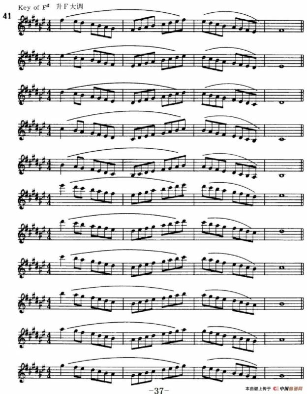 萨克斯演奏教程第一节（大调音阶-守调变奏P21—40）