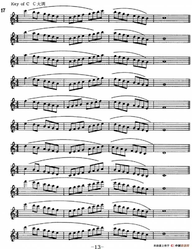 萨克斯演奏教程第一节（大调音阶-守调变奏P1—20）