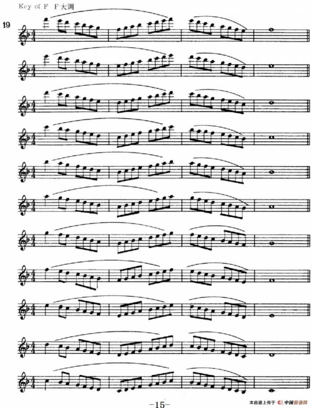 萨克斯演奏教程第一节（大调音阶-守调变奏P1—20）