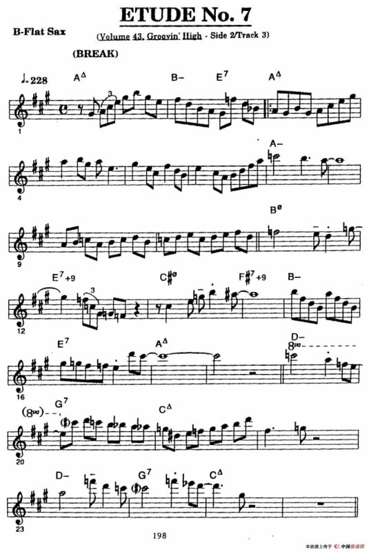 ETUDE No.7（高音萨克斯超吹练习曲）
