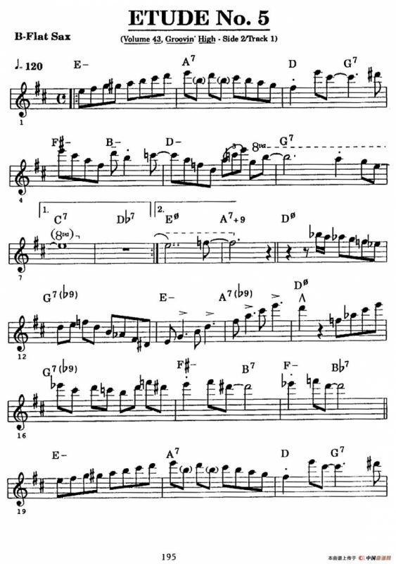 ETUDE No.5（高音萨克斯超吹练习曲）