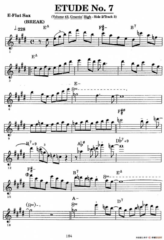 ETUDE No.7（中音萨克斯超吹练习曲）