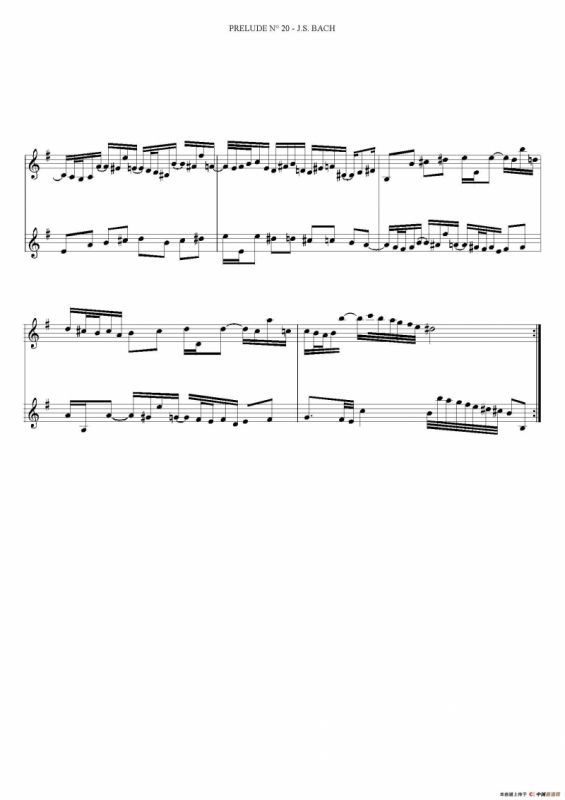 PRELUDE en La mineur Bwv 889（二重奏）