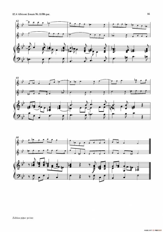 Sonate Nr.10（次中音萨克斯二重奏+管风琴）