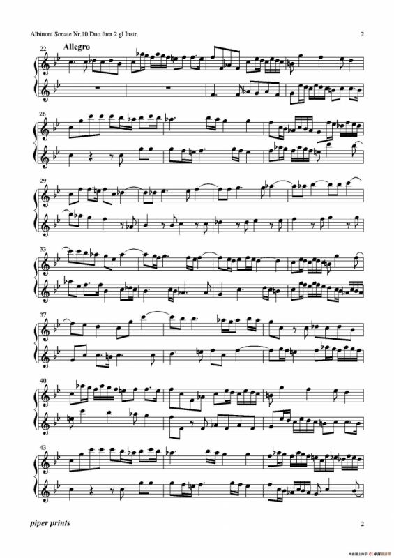 Sonate Nr.10（二重奏）