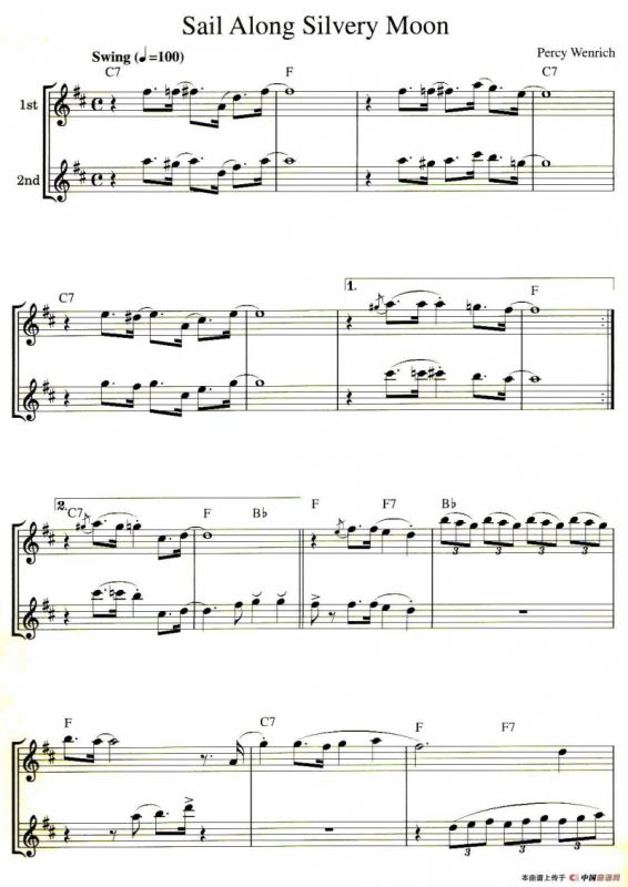 Sail Along Silvery Moon（银色航线）（二重奏）