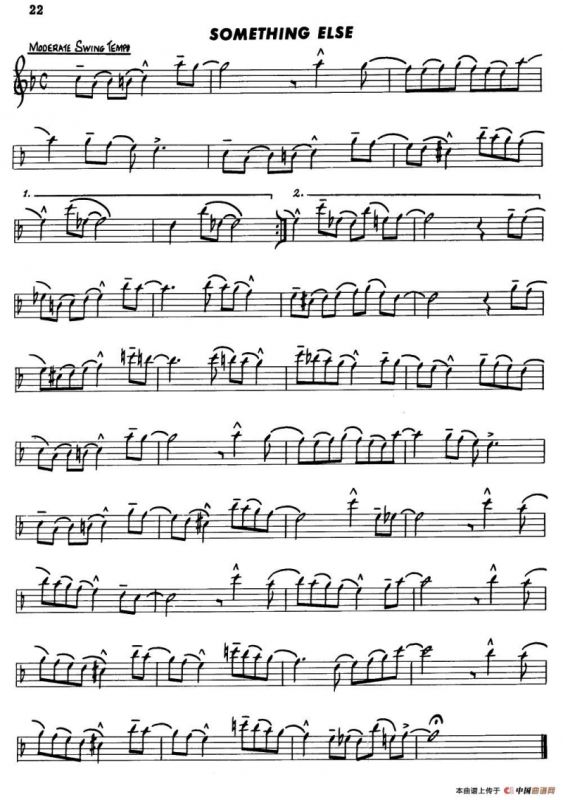 Basic Jazz Conception for saxophone（SOMETHING ELSE）