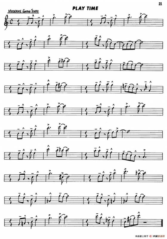 Basic Jazz Conception for saxophone（PLAY TIME）