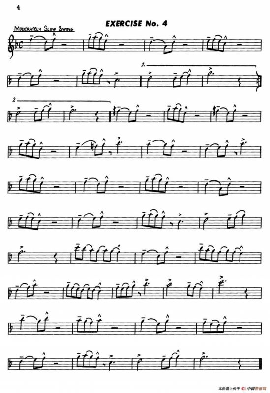 Basic Jazz Conception for saxophone（EXERCISE No.4）