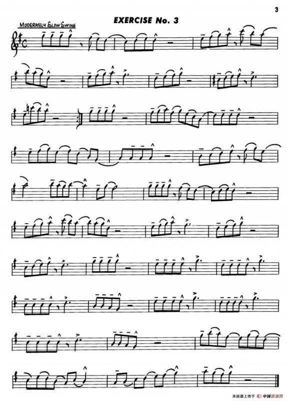 Basic Jazz Conception for saxophone（EXERCISE No.3）