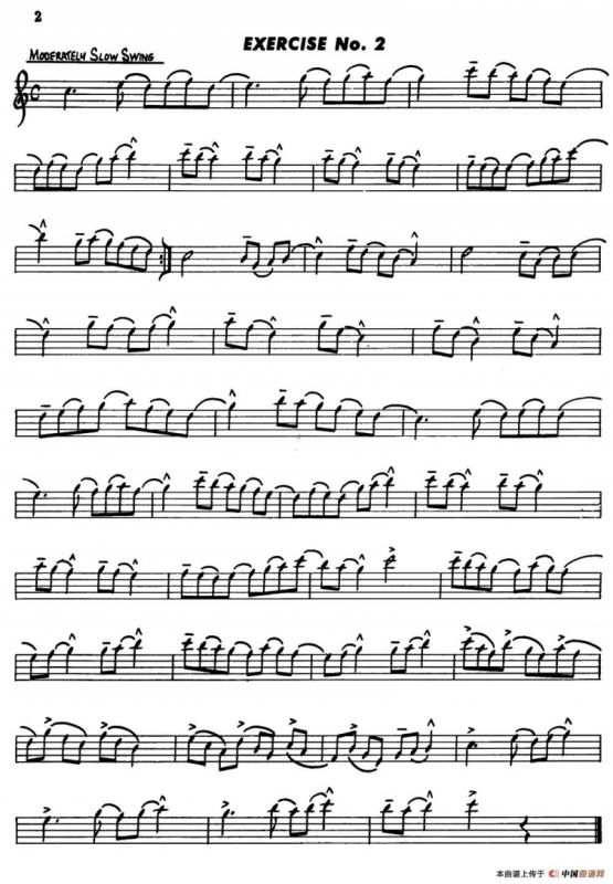 Basic Jazz Conception for saxophone（EXERCISE No.2）