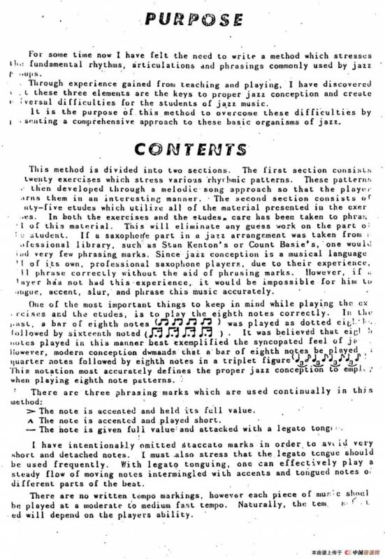 Intermediate Jazz Conception by Lennie Niehaus（20 Jazz Exercises）
