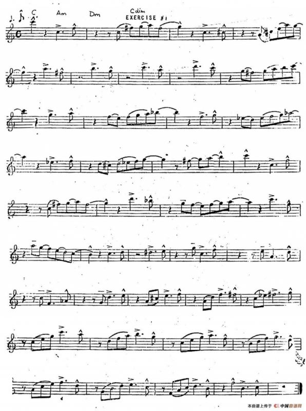 Intermediate Jazz Conception by Lennie Niehaus（20 Jazz Exercises）