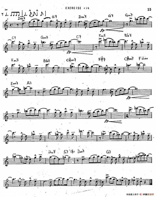 Intermediate Jazz Conception by Lennie Niehaus（20 Jazz Exercises）