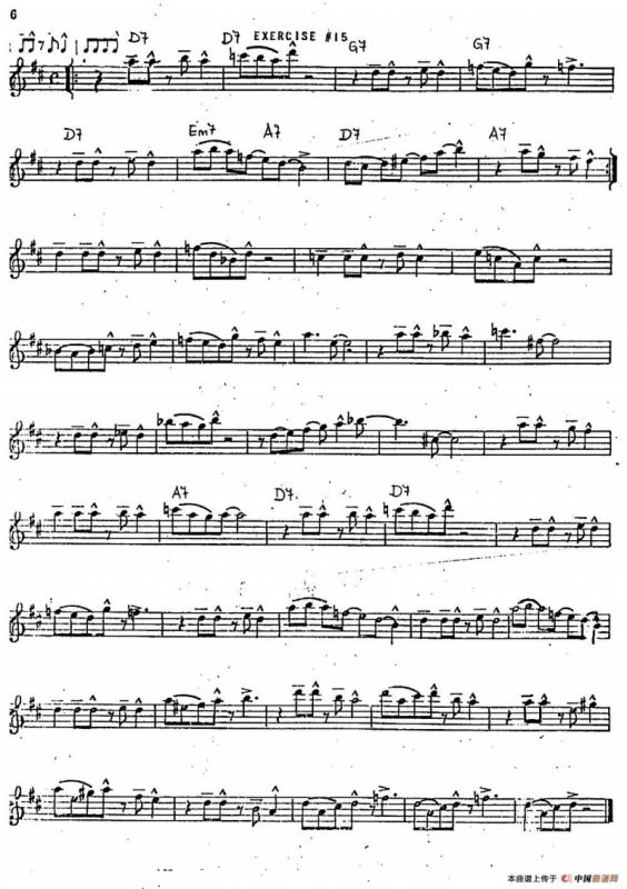 Intermediate Jazz Conception by Lennie Niehaus（20 Jazz Exercises）