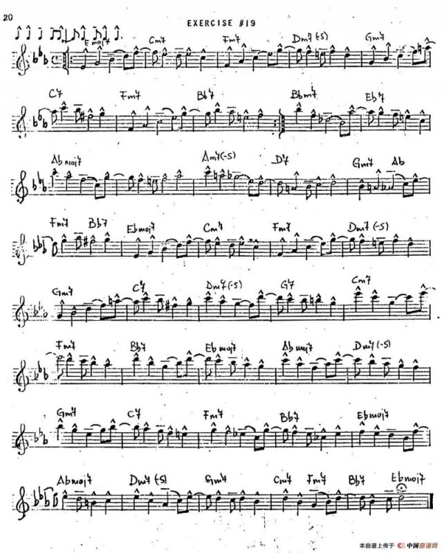 Intermediate Jazz Conception by Lennie Niehaus（20 Jazz Exercises）