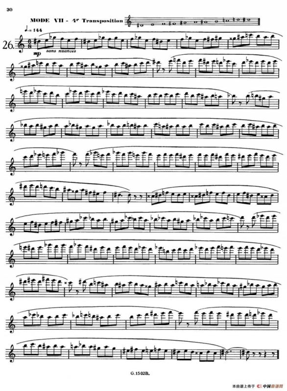 拉库尔萨克斯管练习曲28首（21—28）