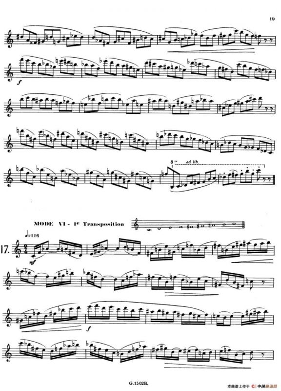 拉库尔萨克斯管练习曲28首（16—20）