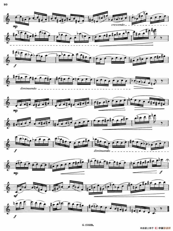 拉库尔萨克斯管练习曲28首（16—20）