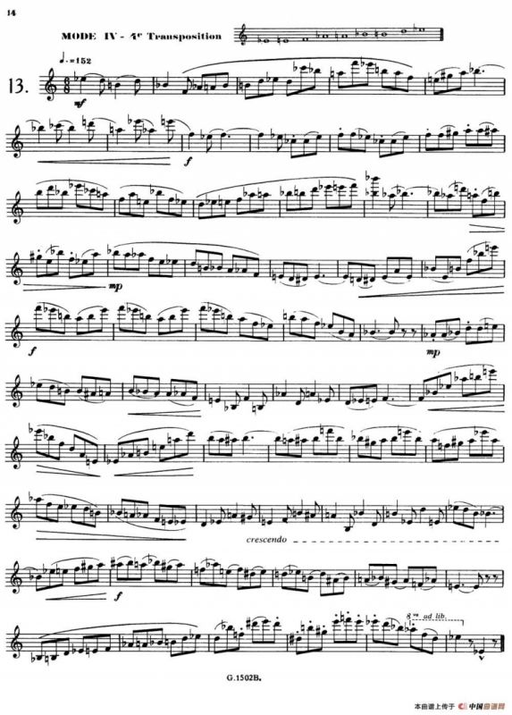 拉库尔萨克斯管练习曲28首（11—15）