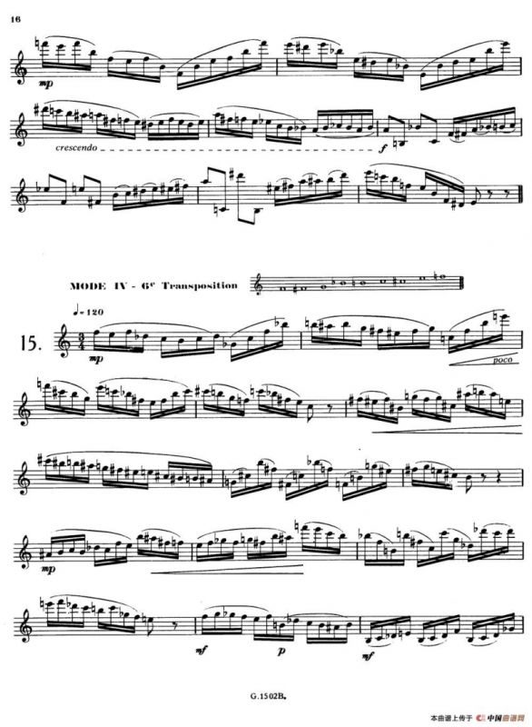 拉库尔萨克斯管练习曲28首（11—15）