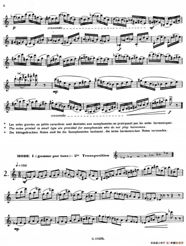 拉库尔萨克斯管练习曲28首（1—5）