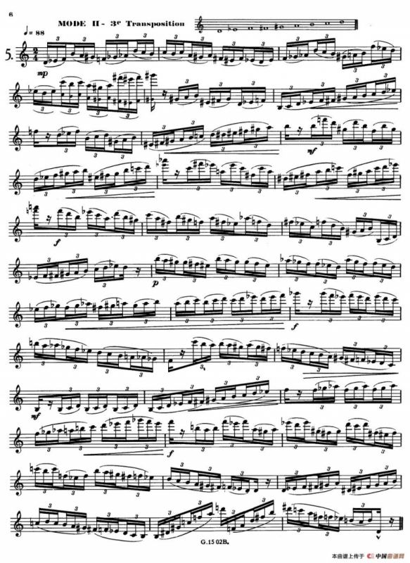 拉库尔萨克斯管练习曲28首（1—5）