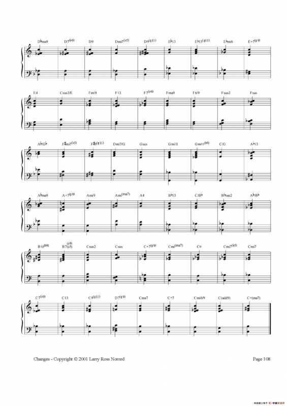 常见爵士音阶（P.101——126）