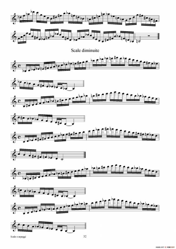 实用的萨克斯音阶练习曲集（P31——46）