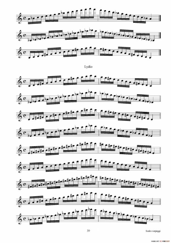 实用的萨克斯音阶练习曲集（P31——46）