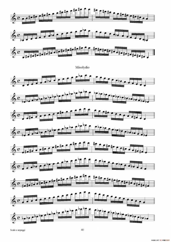 实用的萨克斯音阶练习曲集（P31——46）