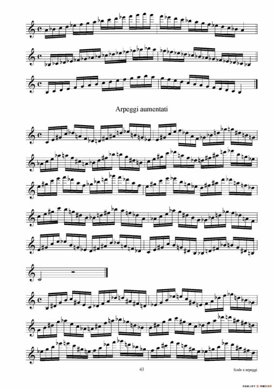 实用的萨克斯音阶练习曲集（P31——46）