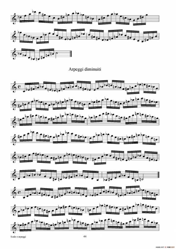 实用的萨克斯音阶练习曲集（P31——46）