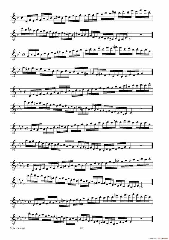 实用的萨克斯音阶练习曲集（P16——30）