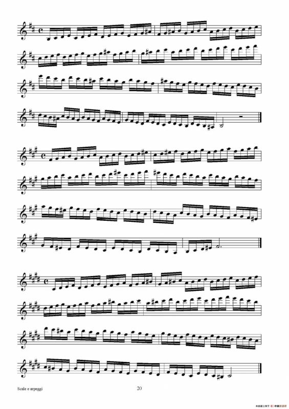 实用的萨克斯音阶练习曲集（P16——30）