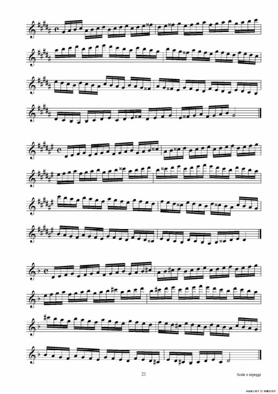实用的萨克斯音阶练习曲集（P16——30）