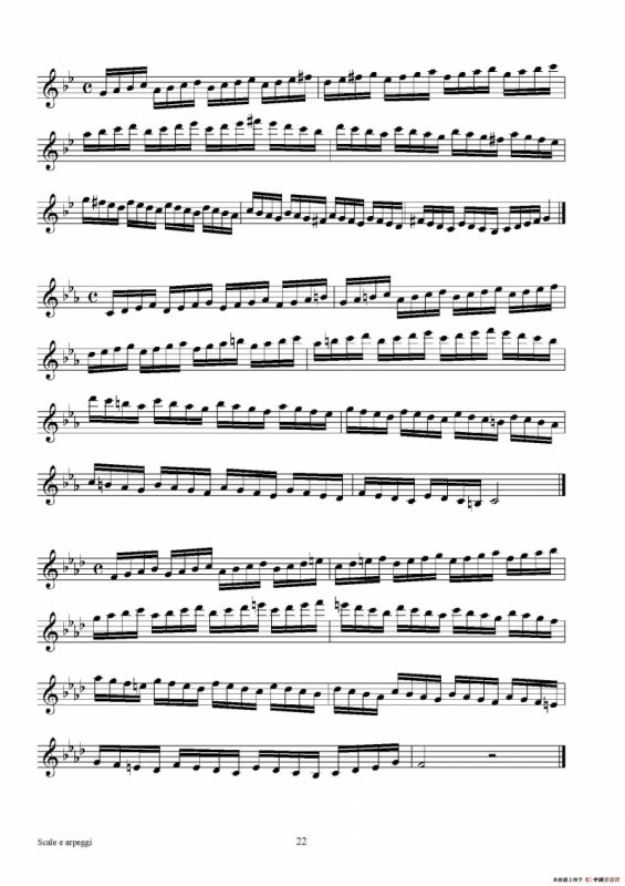 实用的萨克斯音阶练习曲集（P16——30）