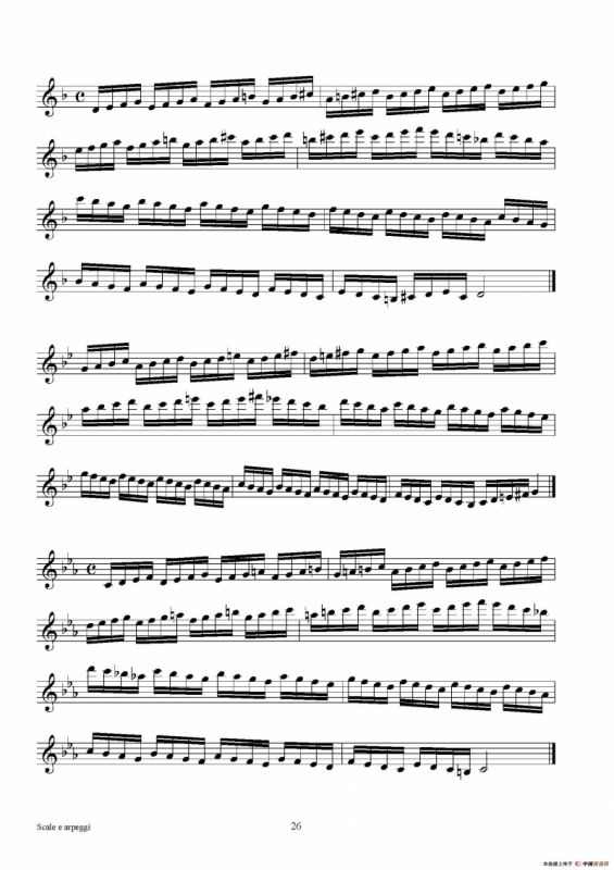 实用的萨克斯音阶练习曲集（P16——30）