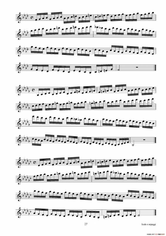 实用的萨克斯音阶练习曲集（P16——30）