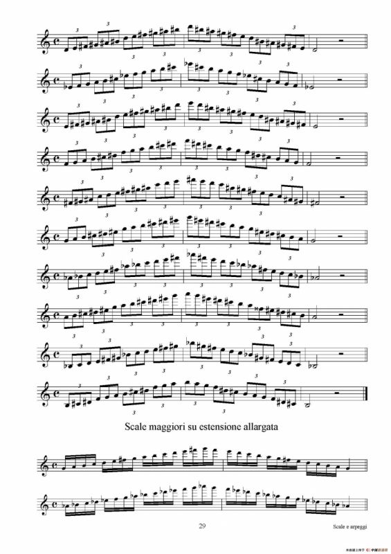 实用的萨克斯音阶练习曲集（P16——30）