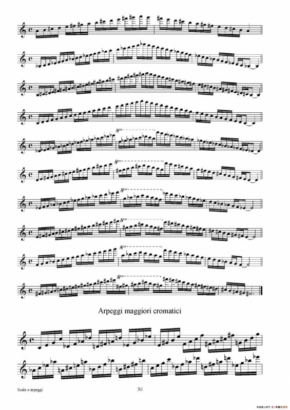 实用的萨克斯音阶练习曲集（P16——30）