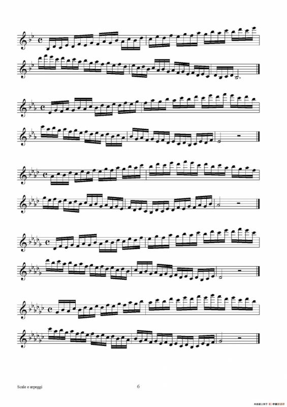 实用的萨克斯音阶练习曲集（P1——15）