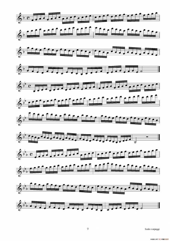 实用的萨克斯音阶练习曲集（P1——15）