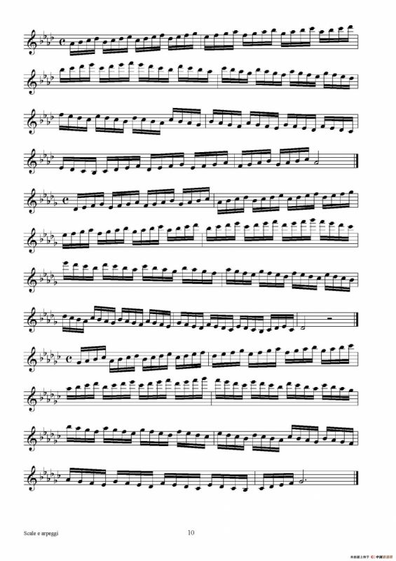 实用的萨克斯音阶练习曲集（P1——15）
