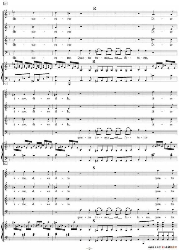 N°2 Dies irae（萨克斯四重奏+钢琴伴奏）