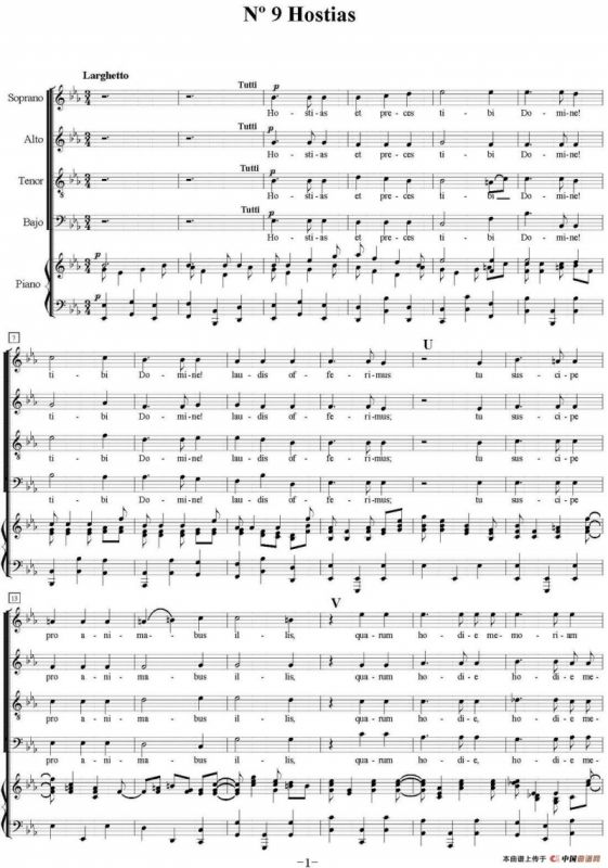 N°9 Hostias（萨克斯四重奏+钢琴伴奏）