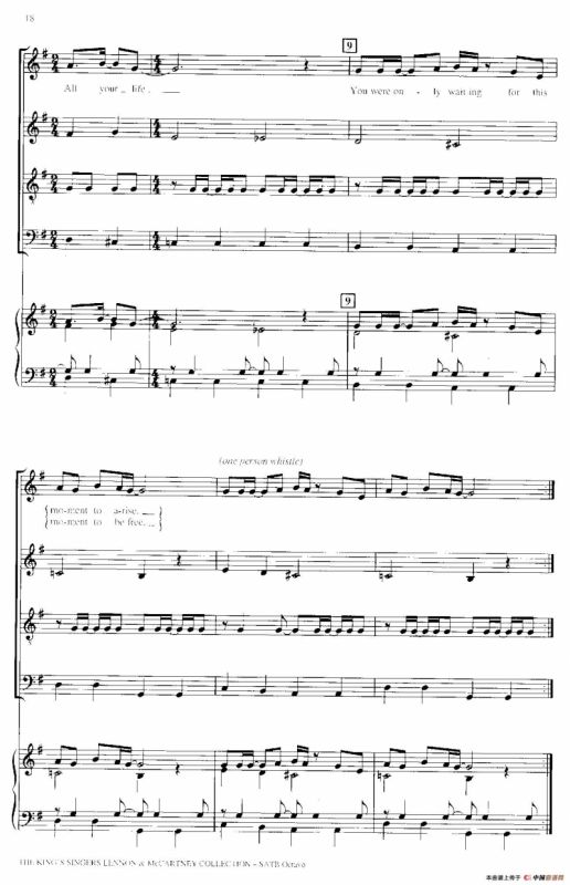 Blackbird（四重奏+钢琴伴奏）