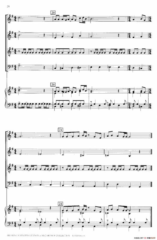 Blackbird（四重奏+钢琴伴奏）